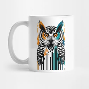 Owl Bauhaus retro style Mug